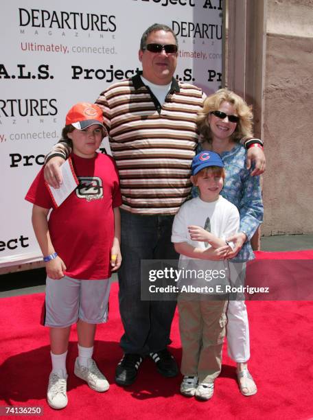 Actor Jeff Garlin, wife Marla and sons James and "Duke" arrive at the 6th Annual Project A.L.S. Benefit on the New York Street set of Paramount...