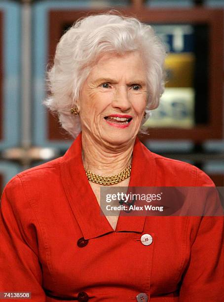 Roberta McCain, mother of Republican U.S. Presidential hopeful Sen. John McCain , speaks during a taping for a broadcast on the "Meet the Press"...