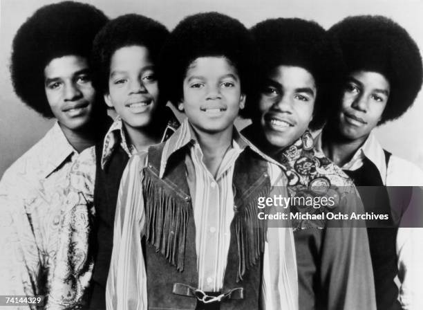 Quintet of brothers "Jackson 5" pose for a circa early 1970's portrait. Tito Jackson, Marlon Jackson, Michael Jackson, Jackie Jackson, Jermaine...
