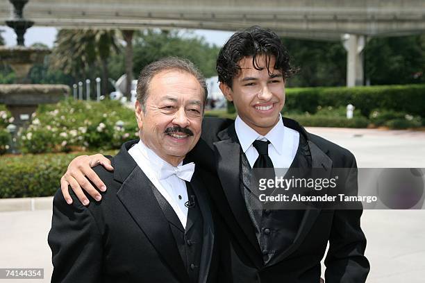 Elin Ortiz and son Alex Ortiz arrive for Charytin Goyco's dream wedding at Walt Disney World at the Grand Floridian wedding pavilion on May 11, 2007...