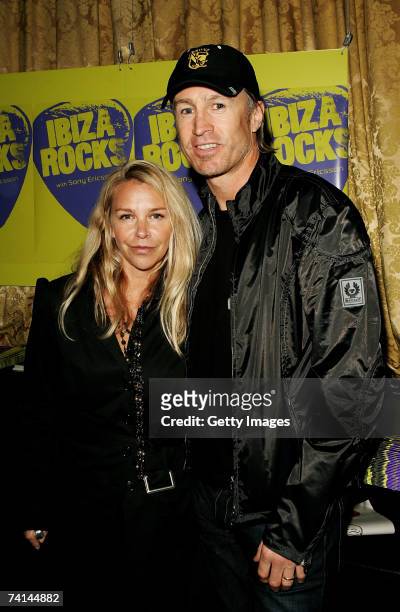 Actress Leslie Ash and her husband, former footballer Lee Chapman, arrive at the Ibiza Rocks with Sony Ericsson launch party at The Lock Tavern,...