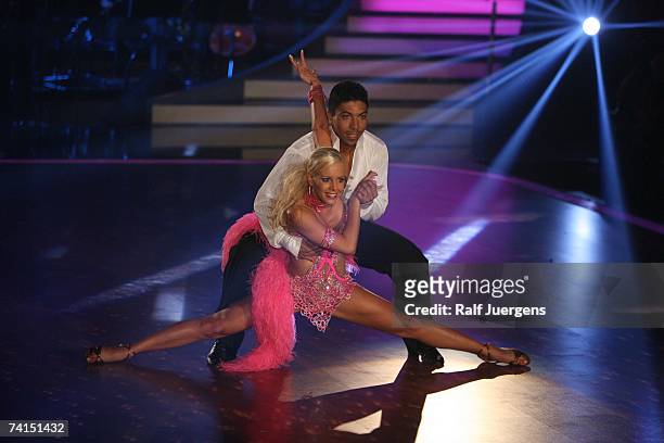 Giovane Elber and Isabel Edvardsson perform at the dancing competition show "Let's Dance" on TV station RTL with German celebrities and professional...