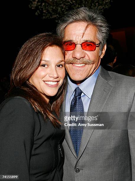 Journalist Geraldo Rivera and his wife Erica Levy attend the William Morris Agency Upfront Party at the Four Seasons Restaurant May 14, 2007 in New...