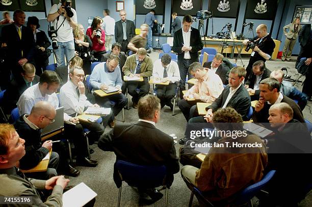 Sam Allardyce attends a press conference held at St. James' Park to announce him as the new Newcastle United manager on May 15, 2007 in...