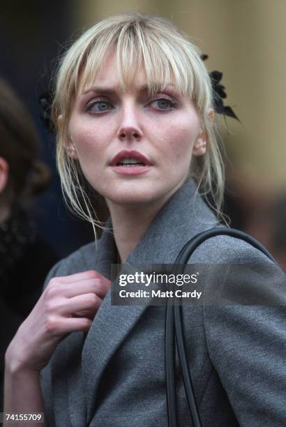 Model Sophie Dahl attends the funeral service for fashion stylist Isabella Blow at Gloucester Cathedral on May 15 2007 in Gloucester England. The...