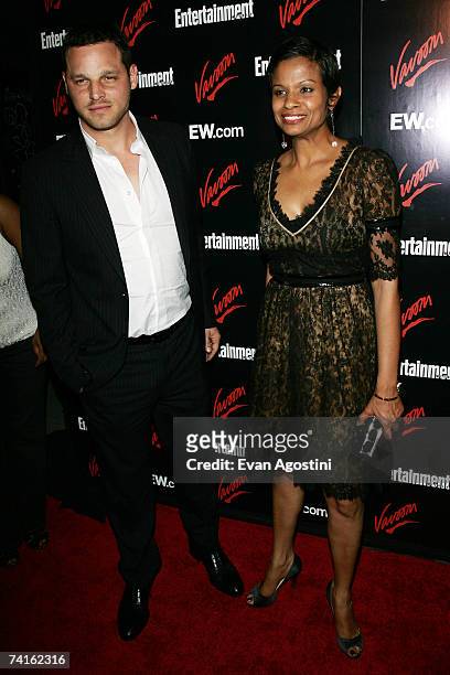 Actor Justin Chambers and his wife Keisha Chambers attend the Upfront Party hosted by Entertainment Weekly and Vavoom at The Box on May 15, 2007 in...