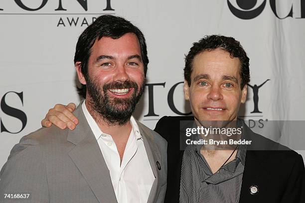 Writers Dunken Sheik and Steven Sater attend the 2007 Tony Awards nominees press reception at the Marriott Marquis on May 16, 2007 in New York City.