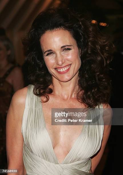 Actress Andie MacDowell arrives at 'My Blueberry Nights' party during the 60th International Cannes Film Festival on May 16, 2007 in Cannes, France.