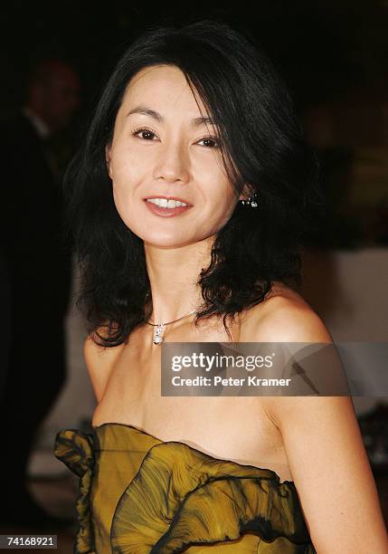 Actress Maggie Cheung arrives at 'My Blueberry Nights' party during the 60th International Cannes Film Festival on May 16, 2007 in Cannes, France.