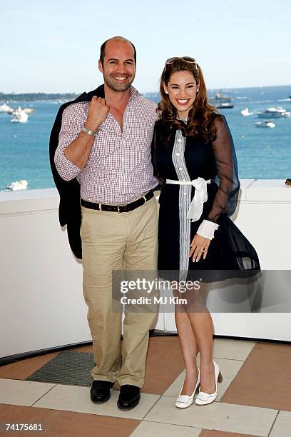 Actors Billy Zane and Kelly Brook attend a photocall promoting the movie 'Fishtales' at the Hotel Hilton during the 60th International Cannes Film...