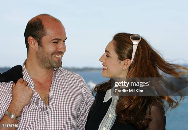 Actors Billy Zane and Kelly Brook attend a photocall promoting the movie 'Fishtales' at the Hotel Hilton during the 60th International Cannes Film...