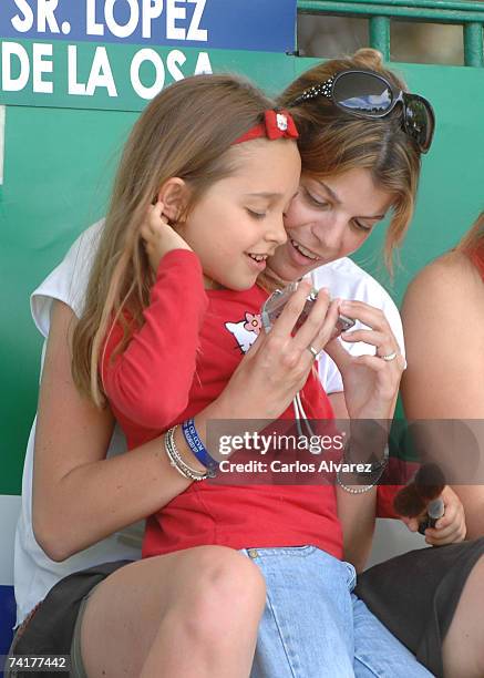 Athina Onassis talks with Viviane Miranda , daughter of her Brazilian husband Alvaro Alfonso de Miranda Neto, known as Doda Miranda, at the 97th...