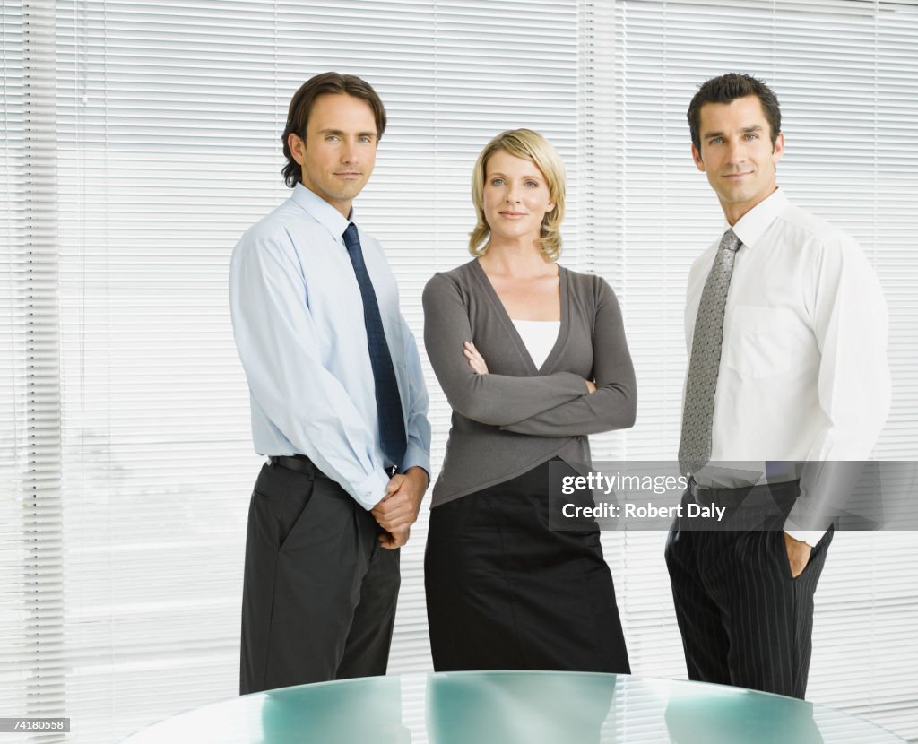 Portrait of three businesspeople