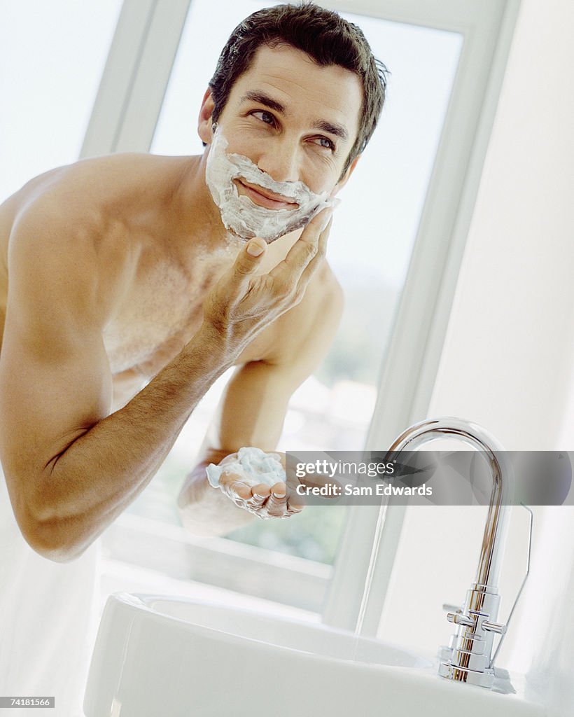 Man shaving