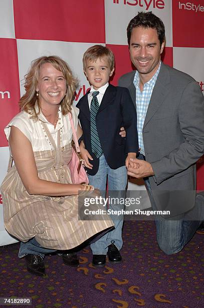 Janet Holden McCormack, son Finnigan and actor Eric McCormack attend the In Style party celebrating the publication of Joyce Ostin's book "A Tribute...