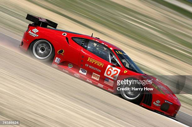 The Ferrari 430 GT is driven by Mika Salo and Jaime Melo during practice for the American Le Mans Series Utah Grand Prix at Miller Motorsports Park...