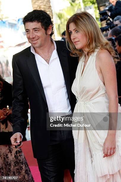 Patrick Bruel and Amanda Stern attends the screening of the Christophe Honore's movie ''Les Chansons d'Amour'' on May 18, 2007 in Cannes France.