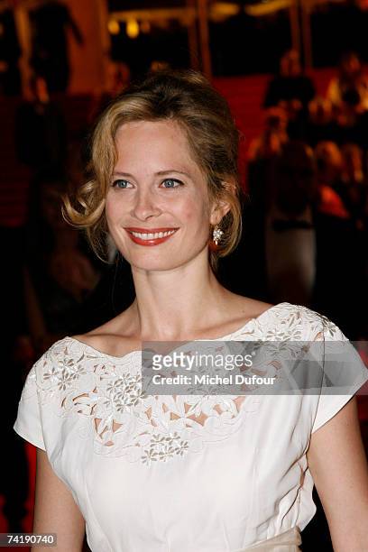 Maria Bonnevie attends the screening of the Christophe Honore's movie ''Les Chansons d'Amour'' on May 18, 2007 in Cannes France.