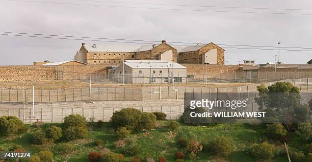 Adelaide's toughest jail, the Yatala Labour Prison, looks out over Adelaide suburbs 19 May 2007, as it awaits the arrival of confessed Australian...