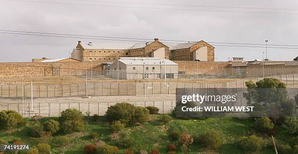 Adelaide's toughest jail, the Yatala Labour Prison, looks out over Adelaide suburbs 19 May 2007, as it awaits the arrival of confessed Australian...