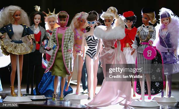 The toy doll Barbie appears in her various incarnations at Leuralla NSW toy and railway museum, as the iconic doll approaches her 50th birthhday May...