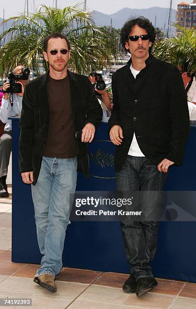 Directors Ethan and Joel Coen attend a photocall for the film "No Country For Old Men" at the Palais des Festivals during the 60th International...