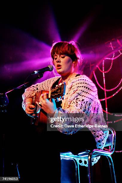 Adele performs on the MTV2 Gonzo On Tour stage at the Concorde 2 during day three of the Great Escape Festival on May 19, 2007 in Brighton, England.