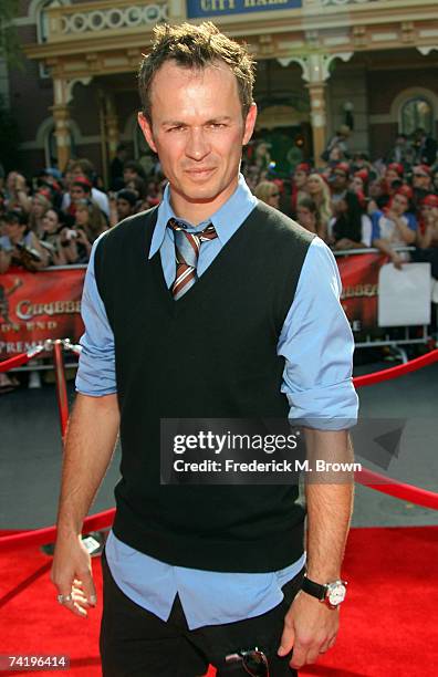 Actor Greg Ellis attends the premiere of Walt Disney's "Pirates Of The Caribbean: At World's End" held at Disneyland on May 19, 2007 in Anaheim,...