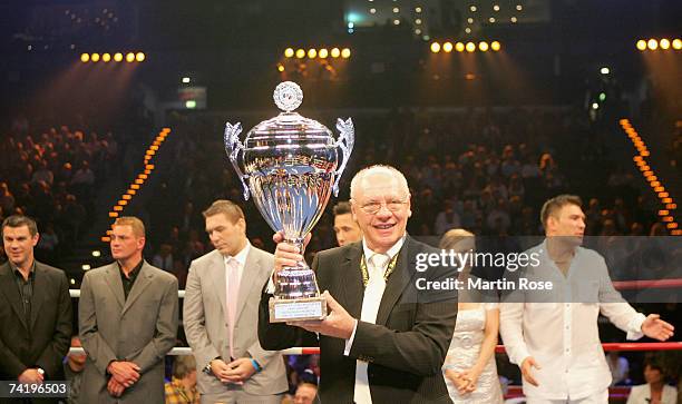 Promoter Klaus Peter Kohl of Germany poses during the Universum Champions Night at the Color Line Arena May 19, 2007 in Hamburg, Germany.