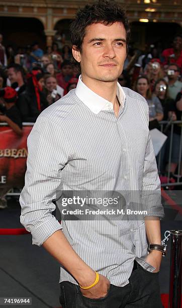 Actor Orlando Bloom attends the premiere of Walt Disney's "Pirates Of The Caribbean: At World's End" held at Disneyland on May 19, 2007 in Anaheim,...