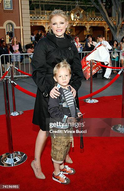 Singer Natalie Maines of the "Dixie Chick" and her son Jackson Slade Pasdar attend the premiere of Walt Disney's "Pirates Of The Caribbean: At...