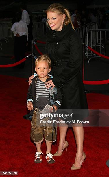 Singer Natalie Maines and her son Jackson Slade Pasdar attend the premiere of Walt Disney's "Pirates Of The Caribbean: At World's End" held at...