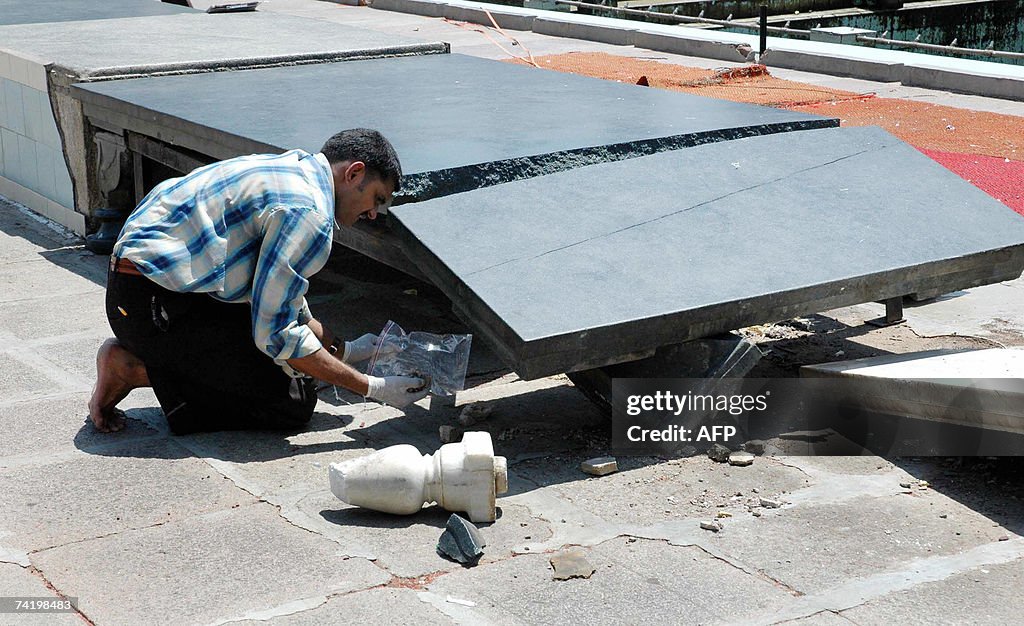 A member of the Bomb Squad (NSG) from De...