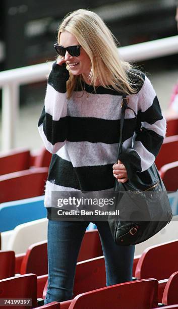 Kate Moss attends the Music Industry Soccer Six event at Upton Park on May 20, 2007 in London, England.