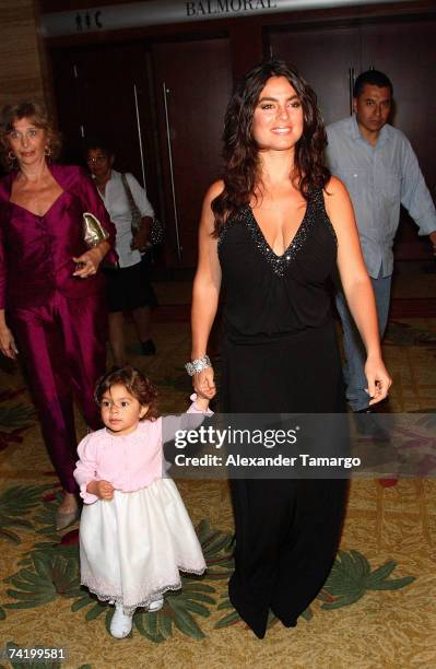 Valeria Liberman and daughter Simone Castro arrive at the 5th Annual FedEx/St. Jude Angels and Stars gala at the Intercontinental Hotel on on May 19,...