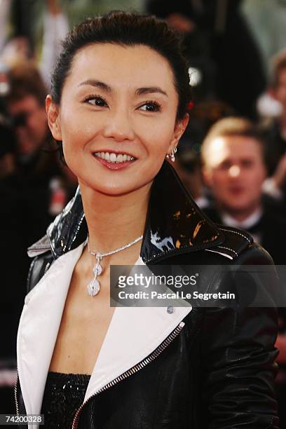 Actress Maggie Cheung attends the premiere for the film "Chacun Son Cinema" at the Palais des Festivals during the 60th International Cannes Film...