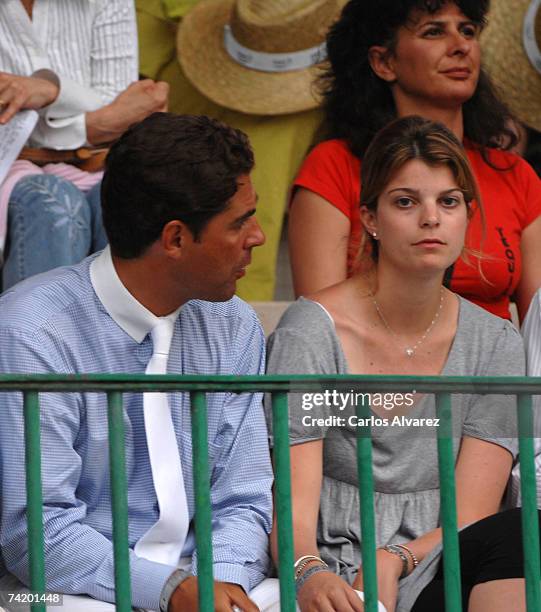 French-Greek Athina Onassis and Brazilian husband Alvaro Alfonso de Miranda Neto, known as Doda Miranda,attend the 97th International Jumping...