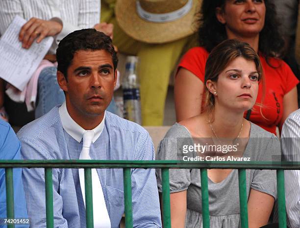 French-Greek Athina Onassis and Brazilian husband Alvaro Alfonso de Miranda Neto, known as Doda Miranda,attend the 97th International Jumping...