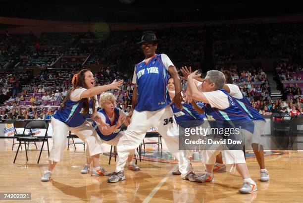 The Timeless Torches perform at the New York Liberty game against the Chicago Sky on May 20, 2007 at Madison Square Garden in New York City. NOTE TO...