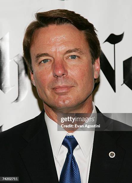 Democratic Presidential candidate John Edwards attends TimesTalk Conversations at The New York Times "Sunday With The Magazine" event at The CUNY...