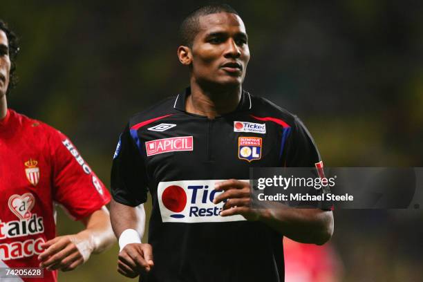 Florent Malouda of Lyon during the Ligue 1 match between Monaco and Lyon at the Stade Louis II, May 19, 2007 in Monte Carlo, Monaco.