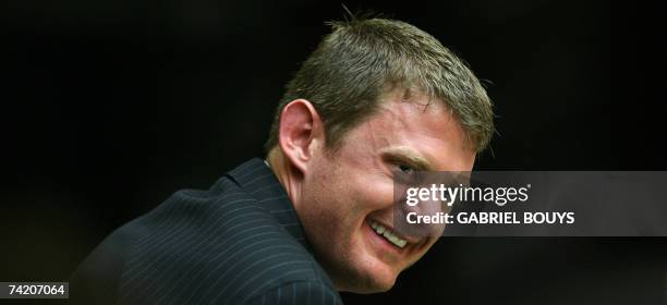 Malibu, UNITED STATES: US Cyclist Floyd Landis listens, 21 May 2007 during the arbitration hearing of the 2006 Tour de France champion accused of...