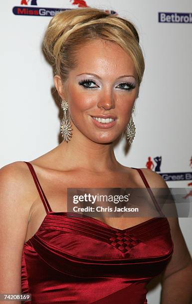 Aisleyne Horgan Wallace arrives for the Miss Great Britain Finals at Grovesnor House Hotel on May 21, 2007 in London, England.