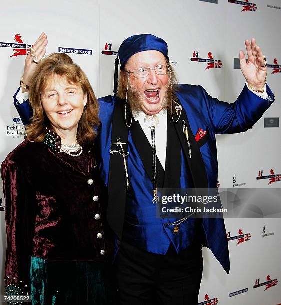 Pundit John McCruik and his wife Jenny arrive for the Miss Great Britain Finals at Grovesnor House Hotel on May 21, 2007 in London, England.
