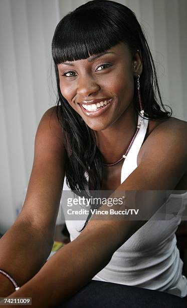 Model Dionne Walters poses for a portrait at the TV Guide Channel Studios on May 11, 2007 in Hollywood, California.