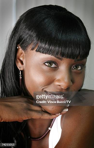 Model Dionne Walters poses for a portrait at the TV Guide Channel Studios on May 11, 2007 in Hollywood, California.