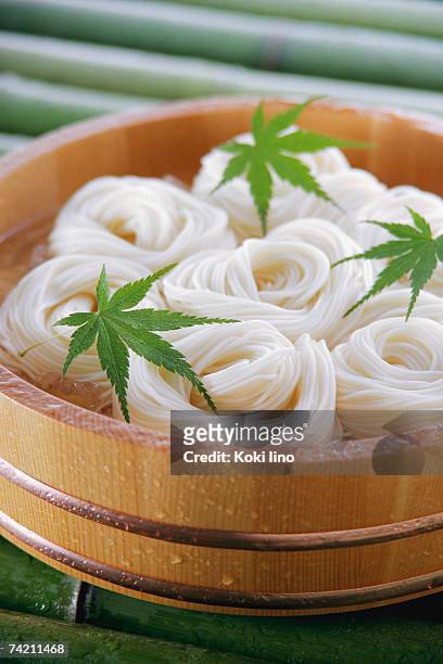 japanese vermicelli - somen noodles imagens e fotografias de stock