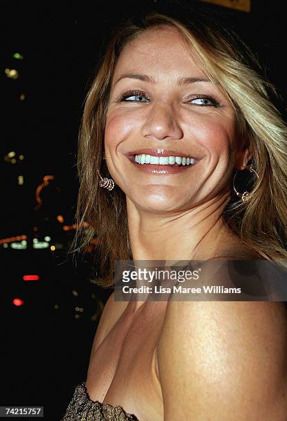 Actress Cameron Diaz arrives on the green carpet at the Australian premiere for "Shrek The Third," the third instalment of the Shrek series of...