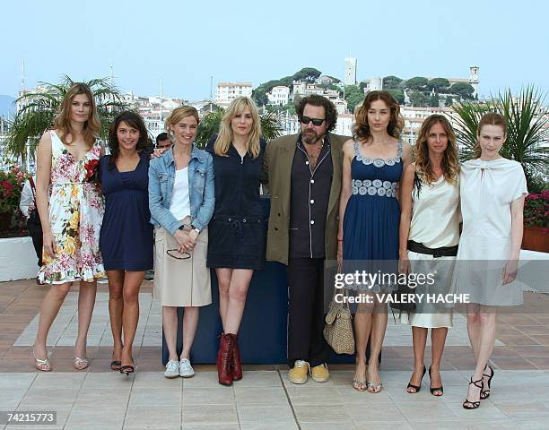 French actress Marina Hands, Emma de Caunes, Anne Consigny and Emmanuelle Seigner, US director Julian Schnabel, US actress Olatz Lopez Garmendia,...