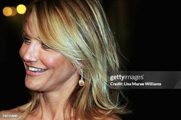 Actress Cameron Diaz arrives on the green carpet at the Australian premiere for "Shrek The Third," the third instalment of the Shrek series of...